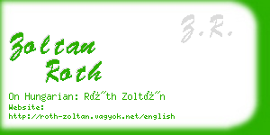 zoltan roth business card